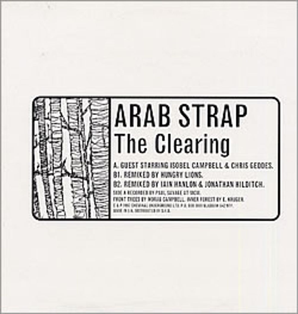 Arab Strap The Clearing UK 12" vinyl single (12 inch record / Maxi-single) CHEM013