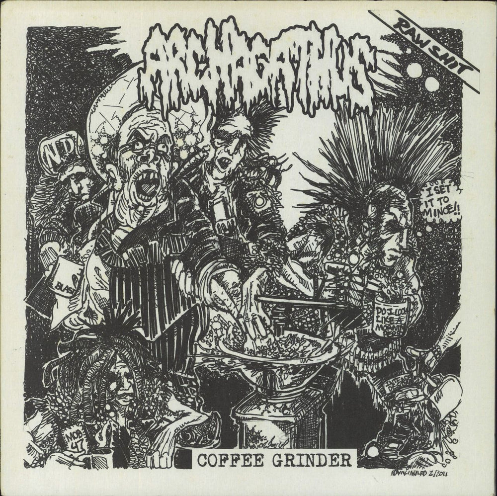 Archagathus Coffee Grinder - Brown Swirl Vinyl Belgian 12" vinyl single (12 inch record / Maxi-single) BOG041