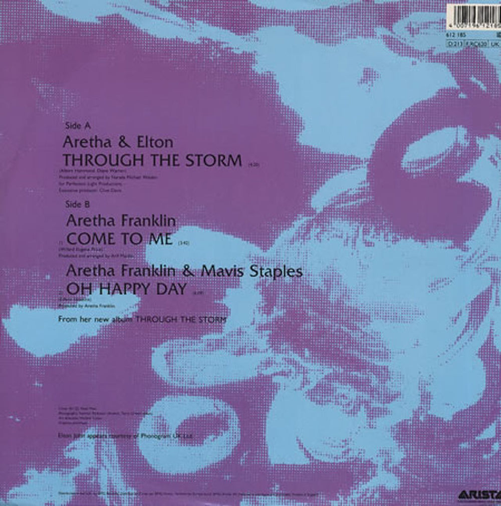 Aretha Franklin Through The Storm UK 12" vinyl single (12 inch record / Maxi-single) ARE12TH37034