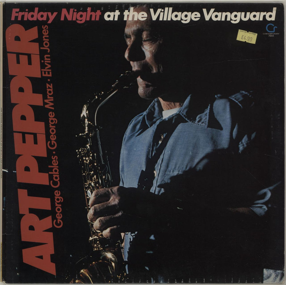 Art Pepper Friday Night At The Village Vanguard US vinyl LP album (LP record) 7643