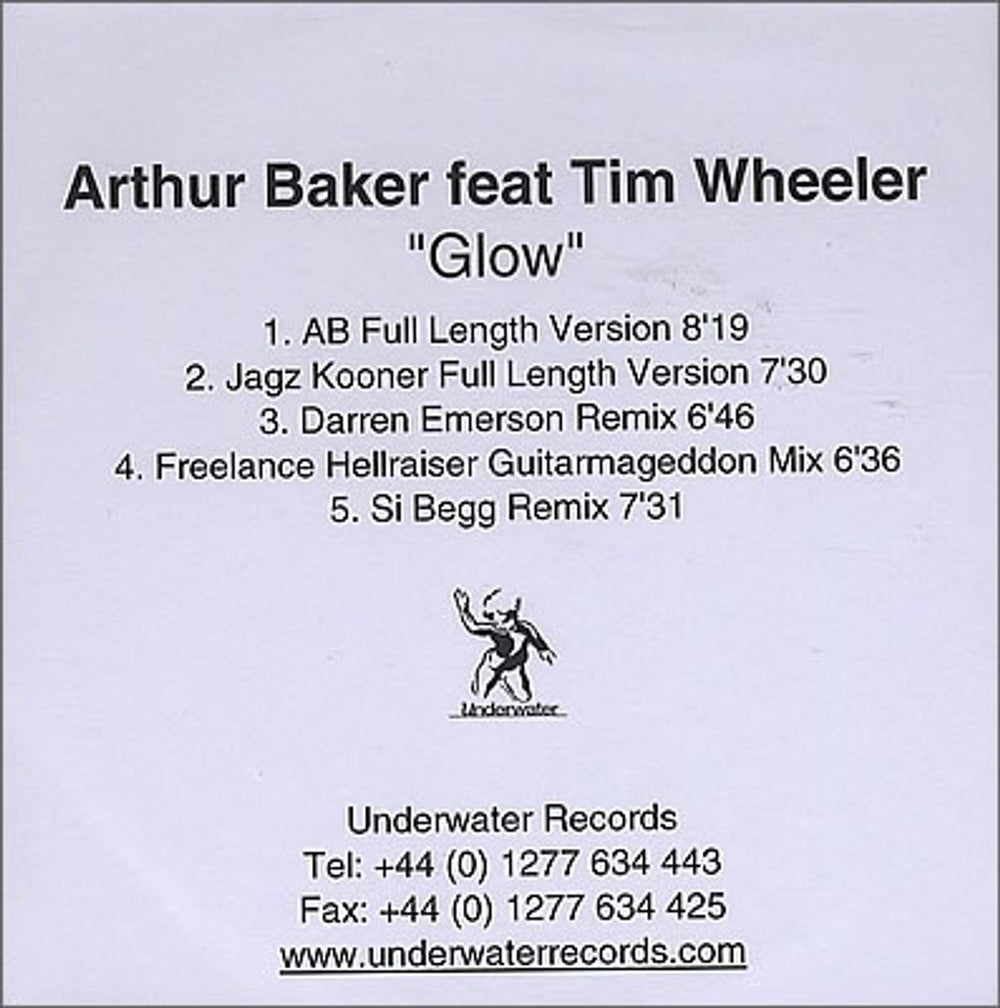 Arthur Baker Glow UK CD-R acetate CD-R ACETATE