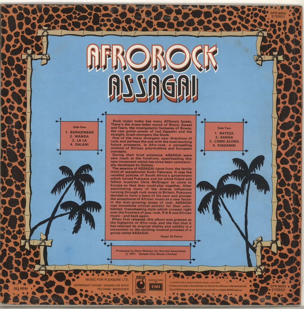 Assagai Afrorock UK vinyl LP album (LP record)