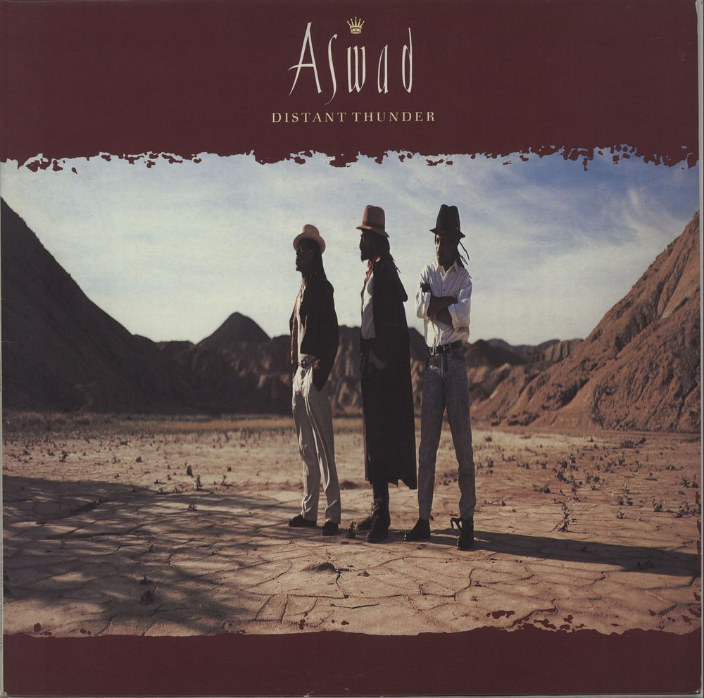 Aswad Distant Thunder UK vinyl LP album (LP record) ILPS9895