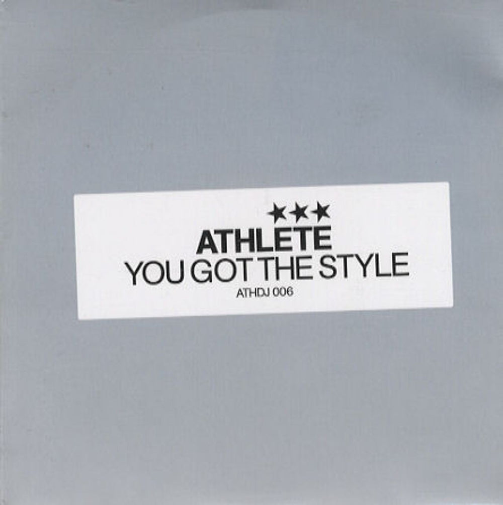 Athlete You Got The Style - reissue UK Promo CD-R acetate ATHDJ006