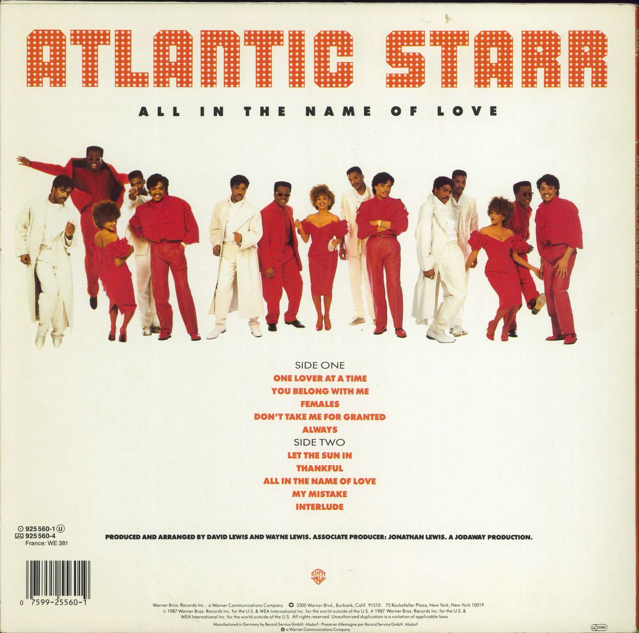 ATLANTIC STARR - ONE LOVER AT A TIME 7