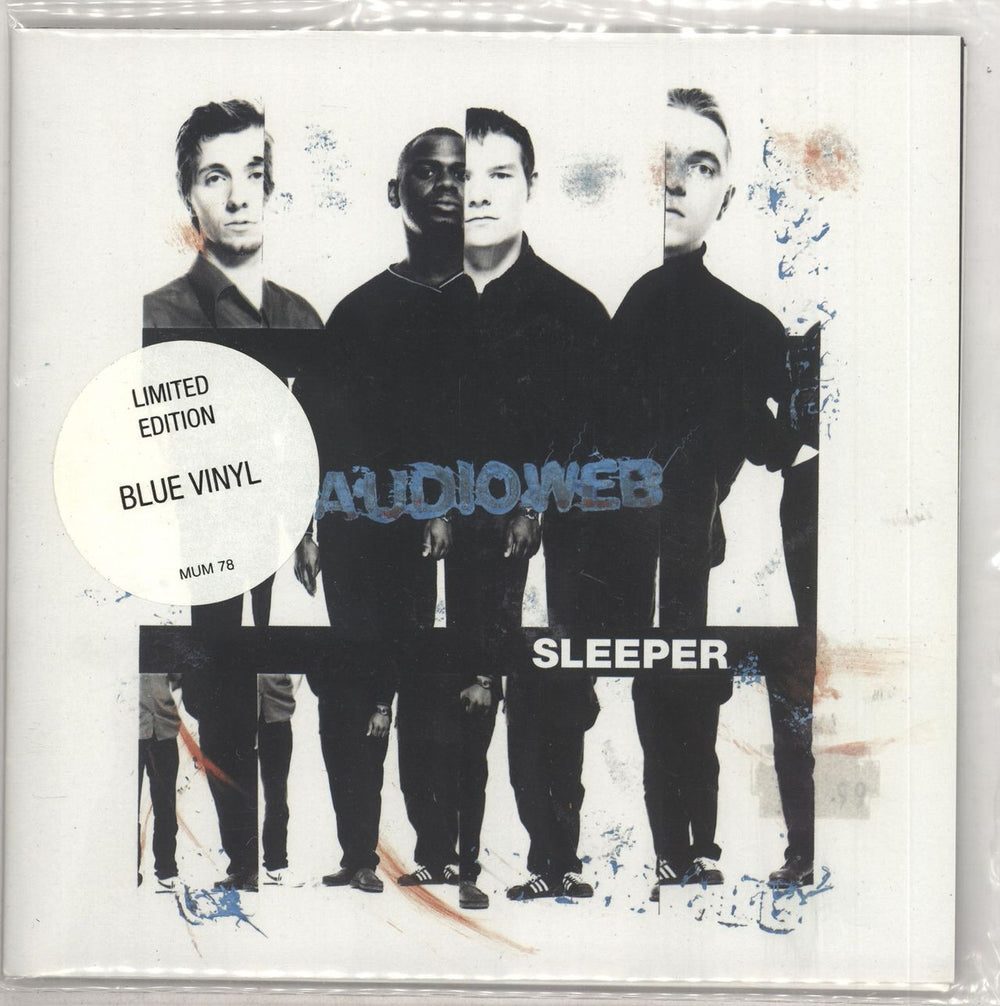 Audioweb Sleeper - Blue Vinyl + Poster Sleeve UK 7" vinyl single (7 inch record / 45) MUM78