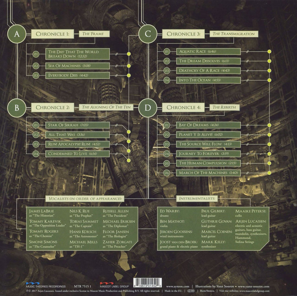 Ayreon The Source - 180gram Vinyl UK 2-LP vinyl record set (Double LP Album) 458747