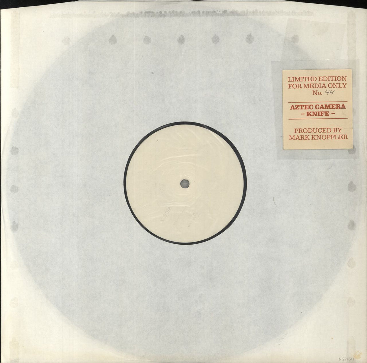 Aztec Camera Knife - White Label Test Pressing German Promo