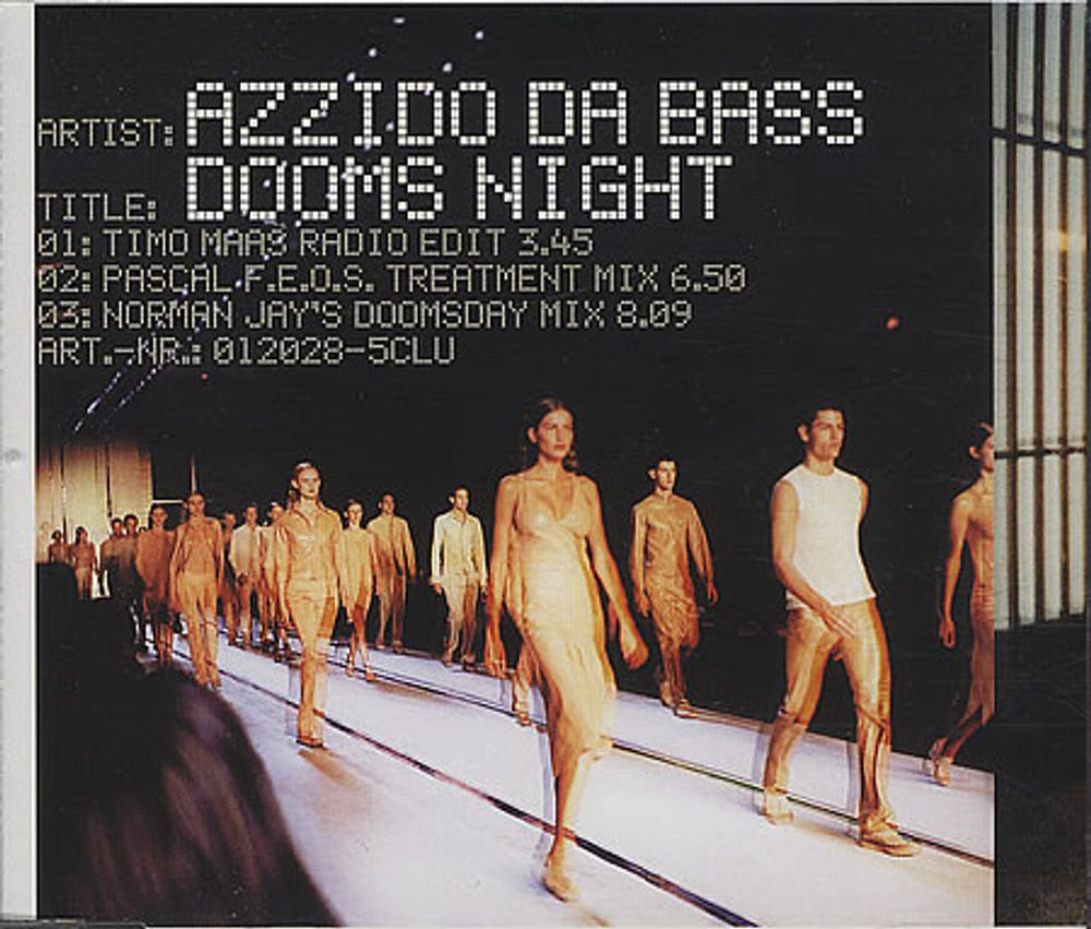 Azzido Da Bass Dooms Night German CD single (CD5 / 5") 012028-5CLU