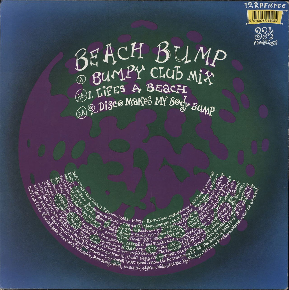 Baby Ford Beach Bump (U.S. Bumpy Club Mix) UK 12" vinyl single (12 inch record / Maxi-single) 5016026215064