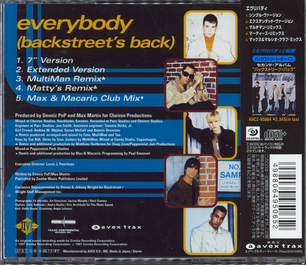 Backstreet Boys Everybody Japanese Promo CD single — RareVinyl.com