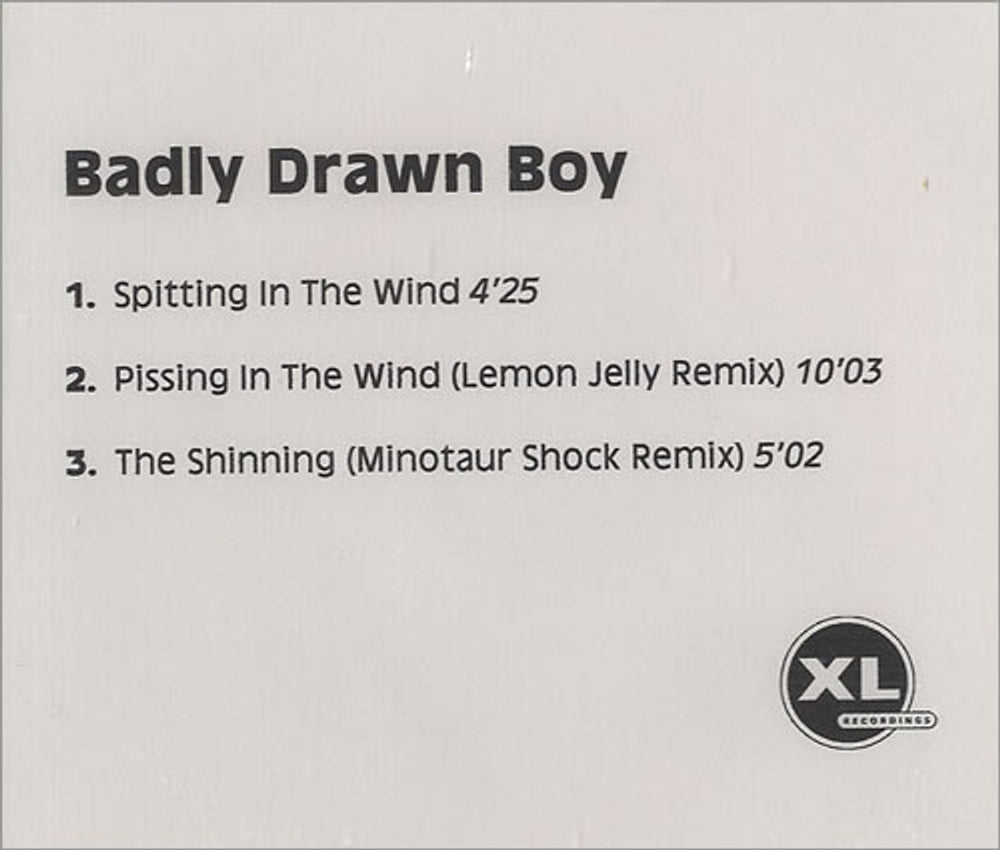 Badly Drawn Boy Spitting In The Wind UK CD-R acetate CDR ACETATE