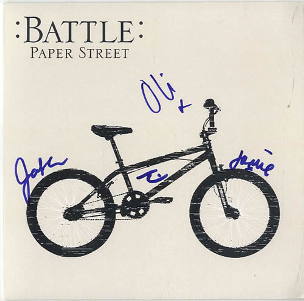 Battle Paper Street - Autographed UK 7" vinyl single (7 inch record / 45) TRANS054