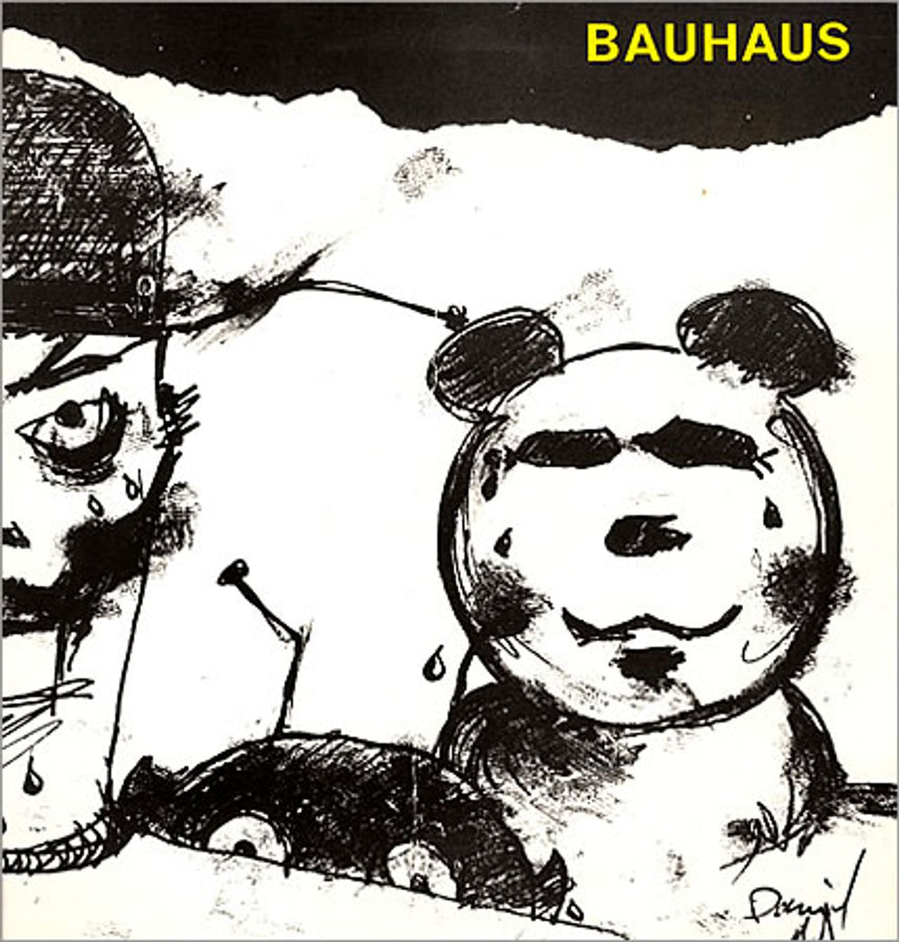 Bauhaus Mask [Blue Text] UK vinyl LP album (LP record) BEGA29