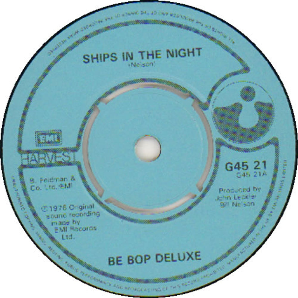 Be Bop Deluxe Ships In The Night UK 7" vinyl single (7 inch record / 45) BEP07SH642475