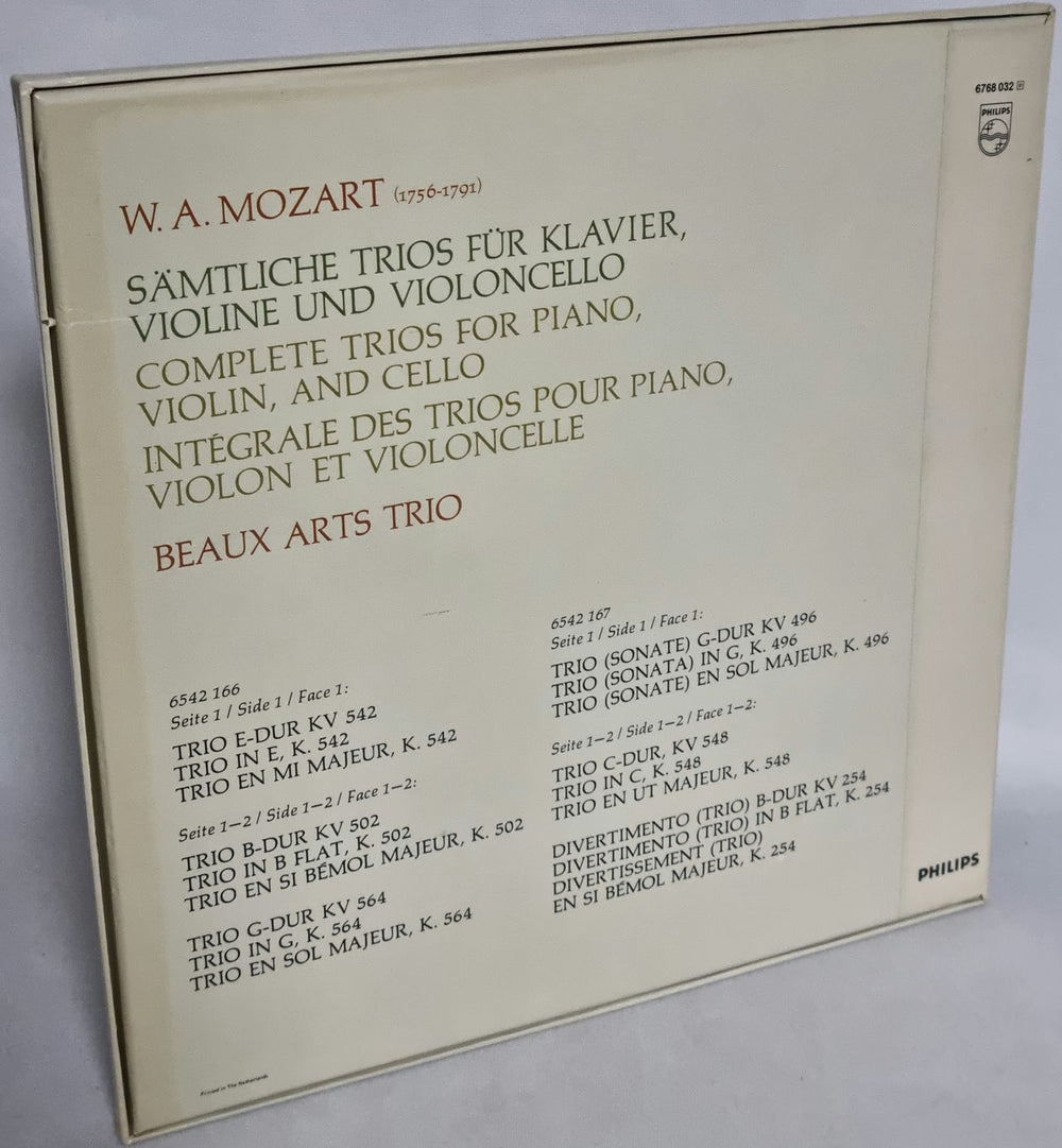 Beaux Arts Trio Mozart: Die Klaviertrios Dutch Vinyl Box Set 0VDVXMO773445