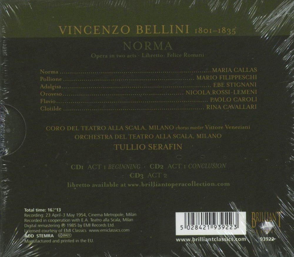 Bellini Norma - Sealed UK 3-disc CD/DVD Set 5028421939223