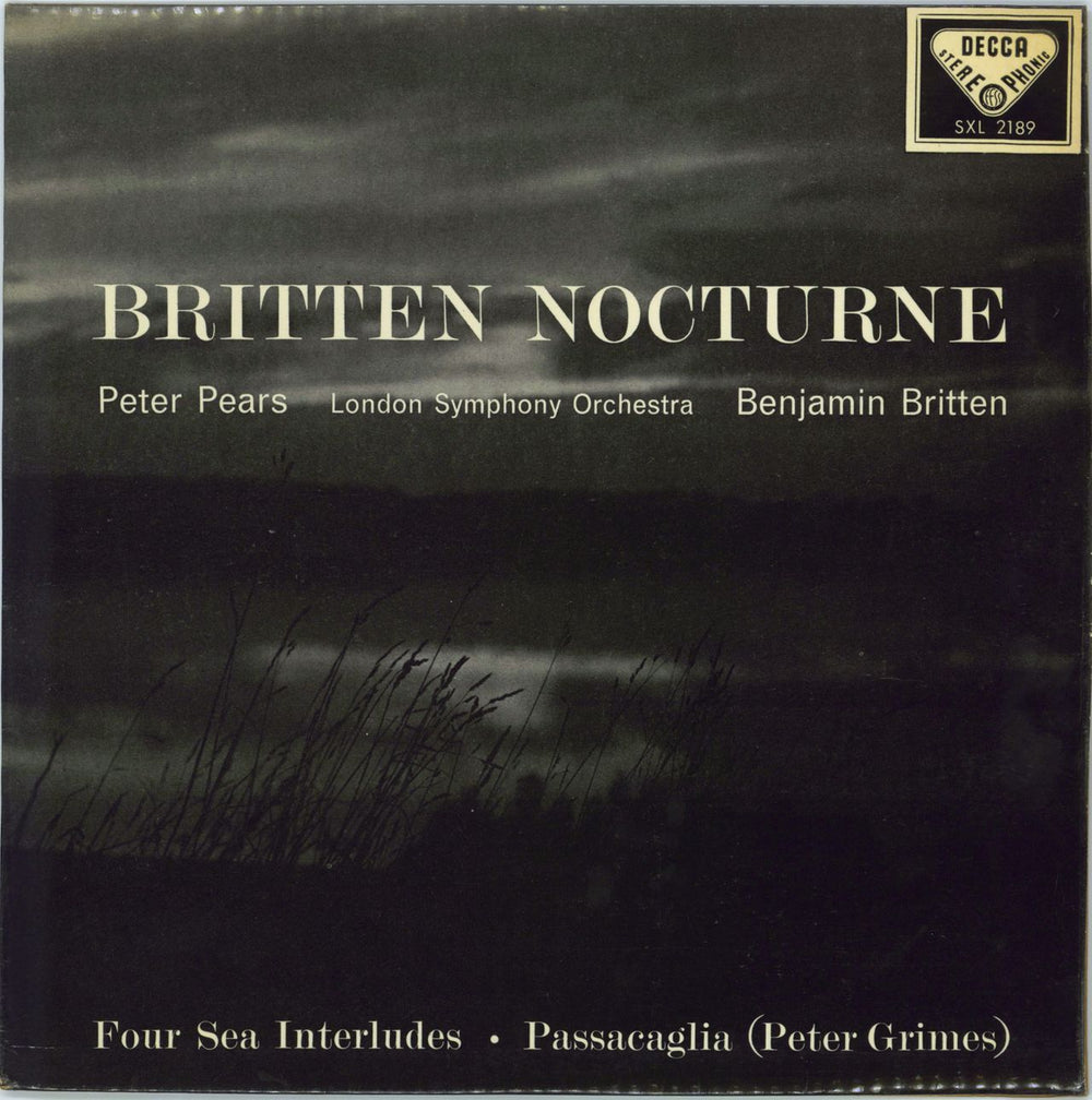 Benjamin Britten Nocturne UK vinyl LP album (LP record) SXL2189