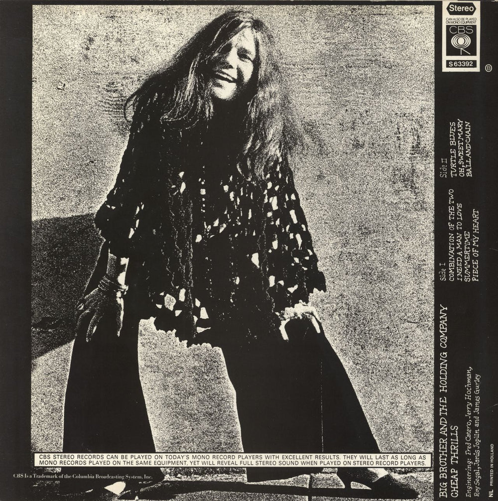 Big Brother & The Holding Company Cheap Thrills Dutch vinyl LP album (LP record)