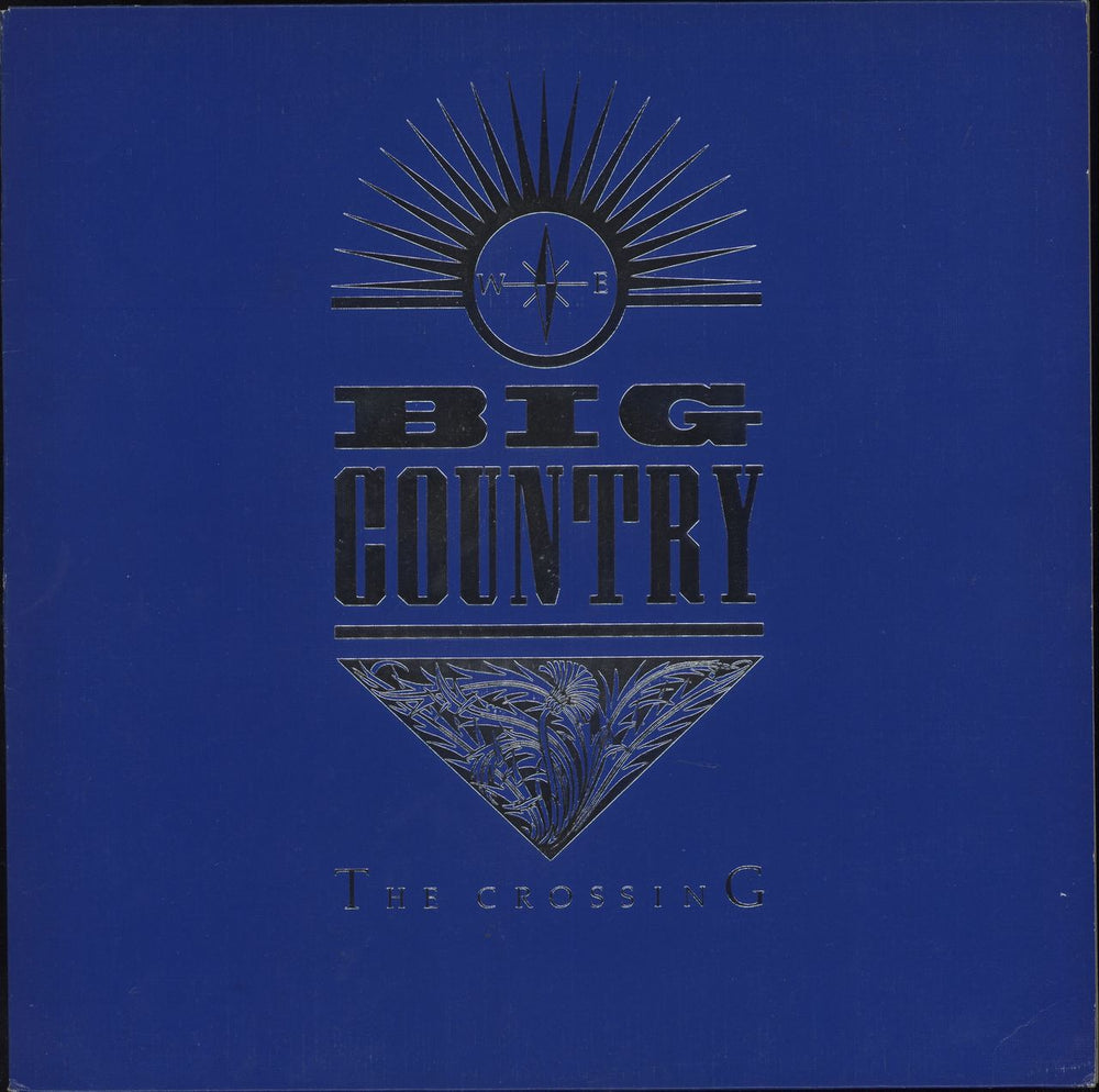 Big Country The Crossing - Blue UK vinyl LP album (LP record) MERS27