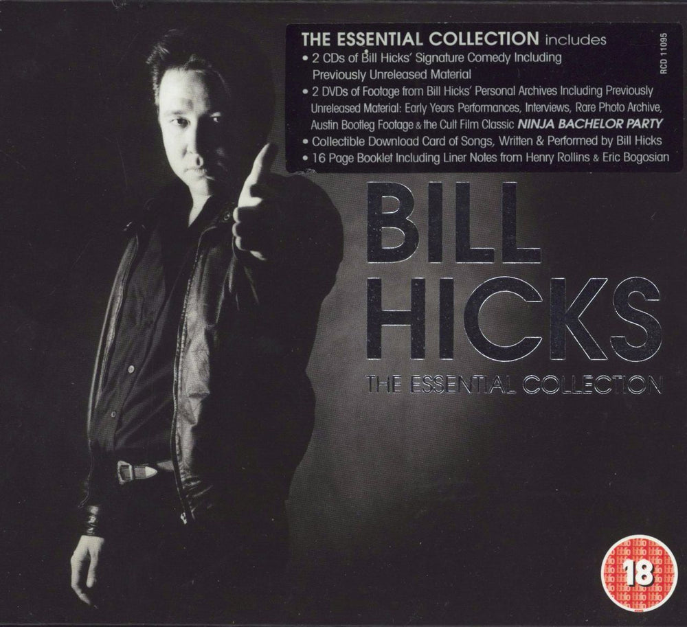 Bill Hicks The Essential Collection UK 3-disc CD/DVD Set RCD11095