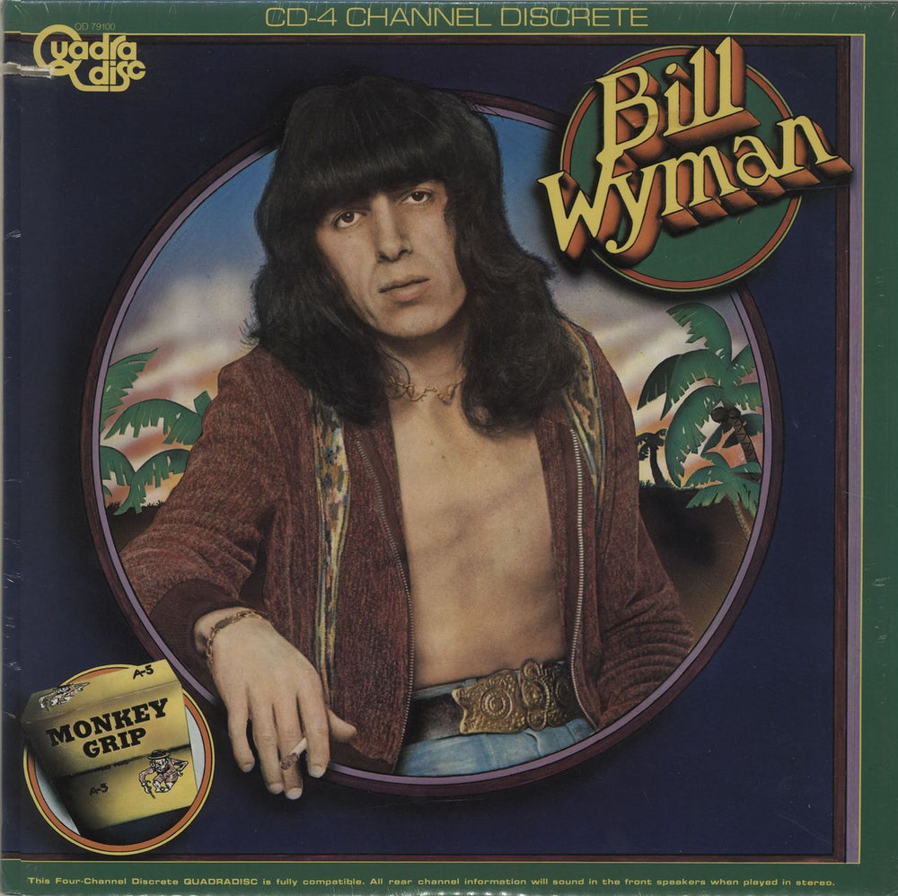 Bill Wyman Monkey Grip - Quadradisc Four-Channel US vinyl LP album (LP record) QD79100