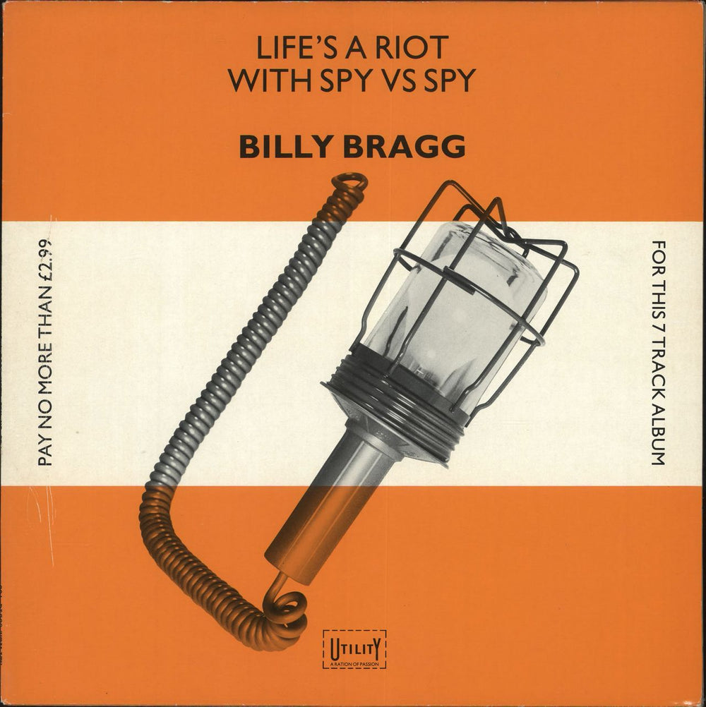 Billy Bragg Life's A Riot With Spy Vs Spy - shrink UK vinyl LP album (LP record) UTIL1