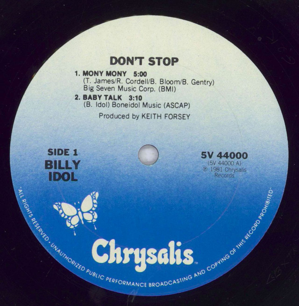 Billy Idol Don't Stop EP - Hype Sticker + Poster US 12" vinyl single (12 inch record / Maxi-single) IDO12DO830604