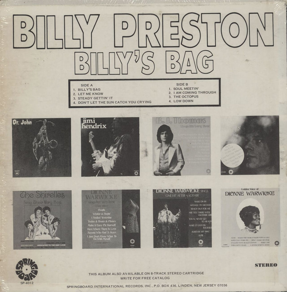 Billy Preston Billy's Bag US vinyl LP album (LP record)