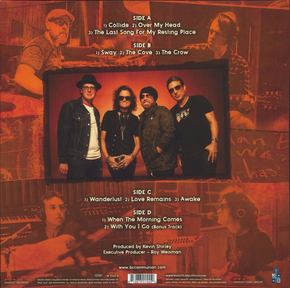 Black Country Communion BCCIV - 180gram Black Vinyl UK 2-LP vinyl record set (Double LP Album) 819873015550