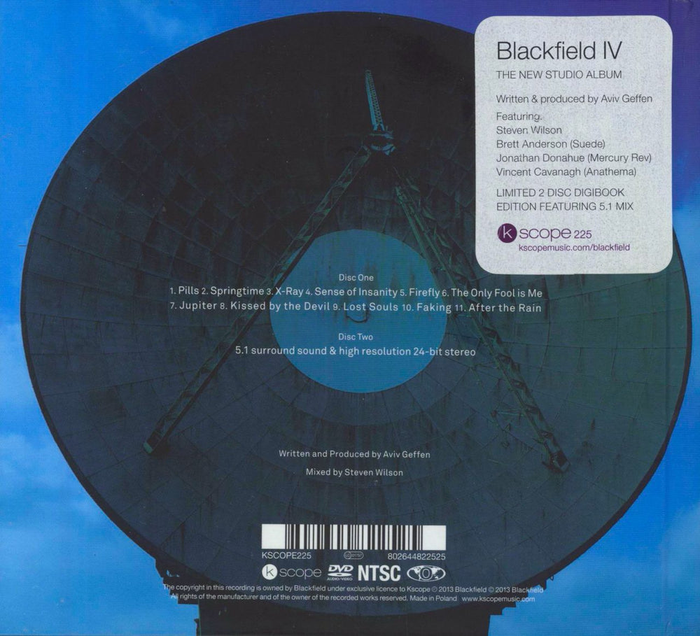 Blackfield IV - Digibook UK 2-disc CD/DVD set 802644822525