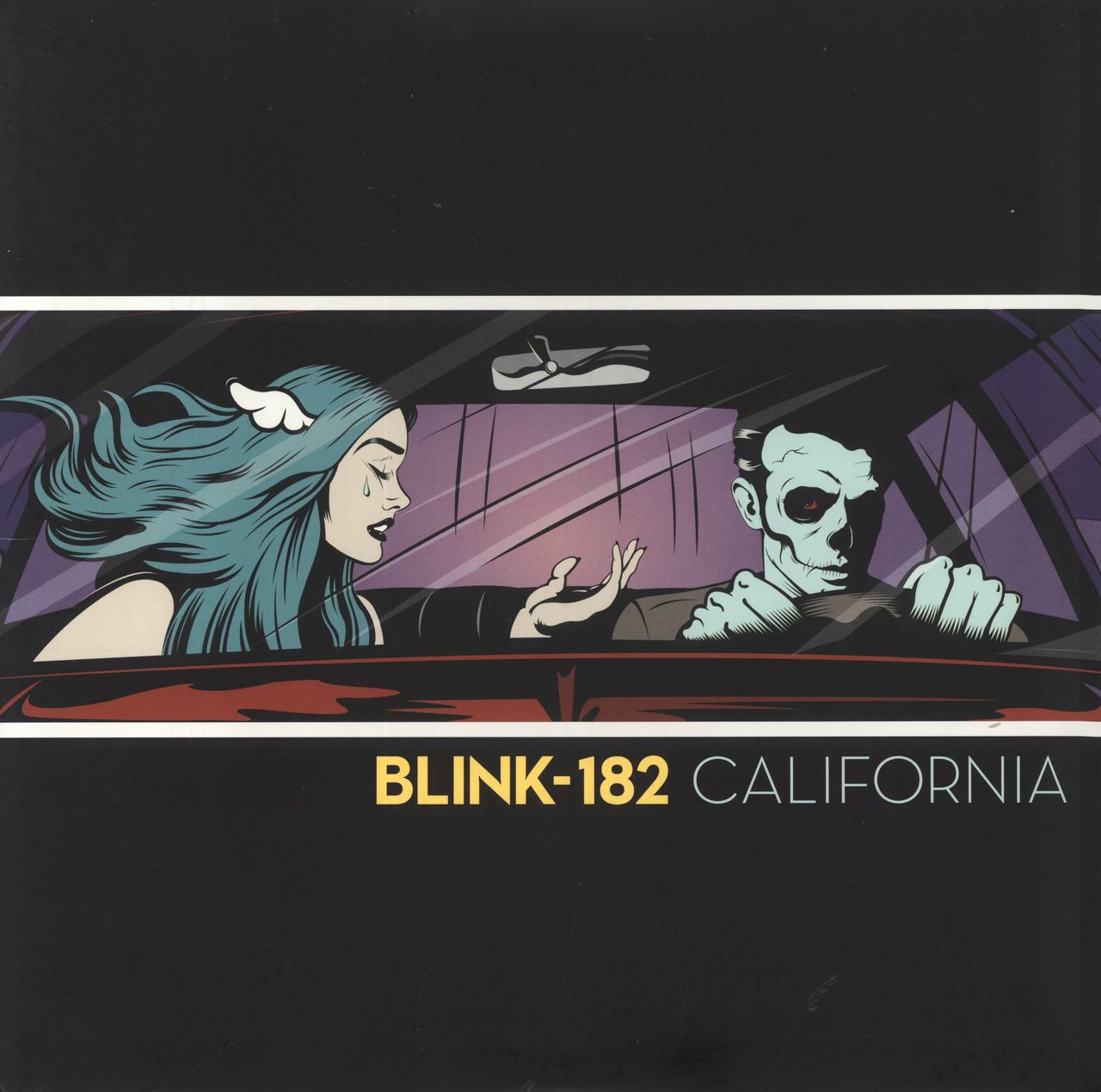 Blink 182 California - Yellow/Black Marble Vinyl US 2-LP vinyl set