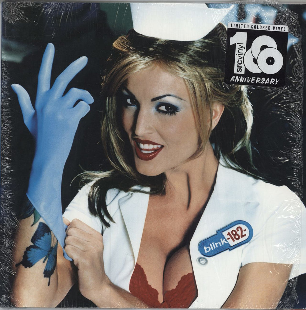 Blink 182 Enema Of The State - Blue Marble Vinyl US vinyl LP album (LP record) SRC080