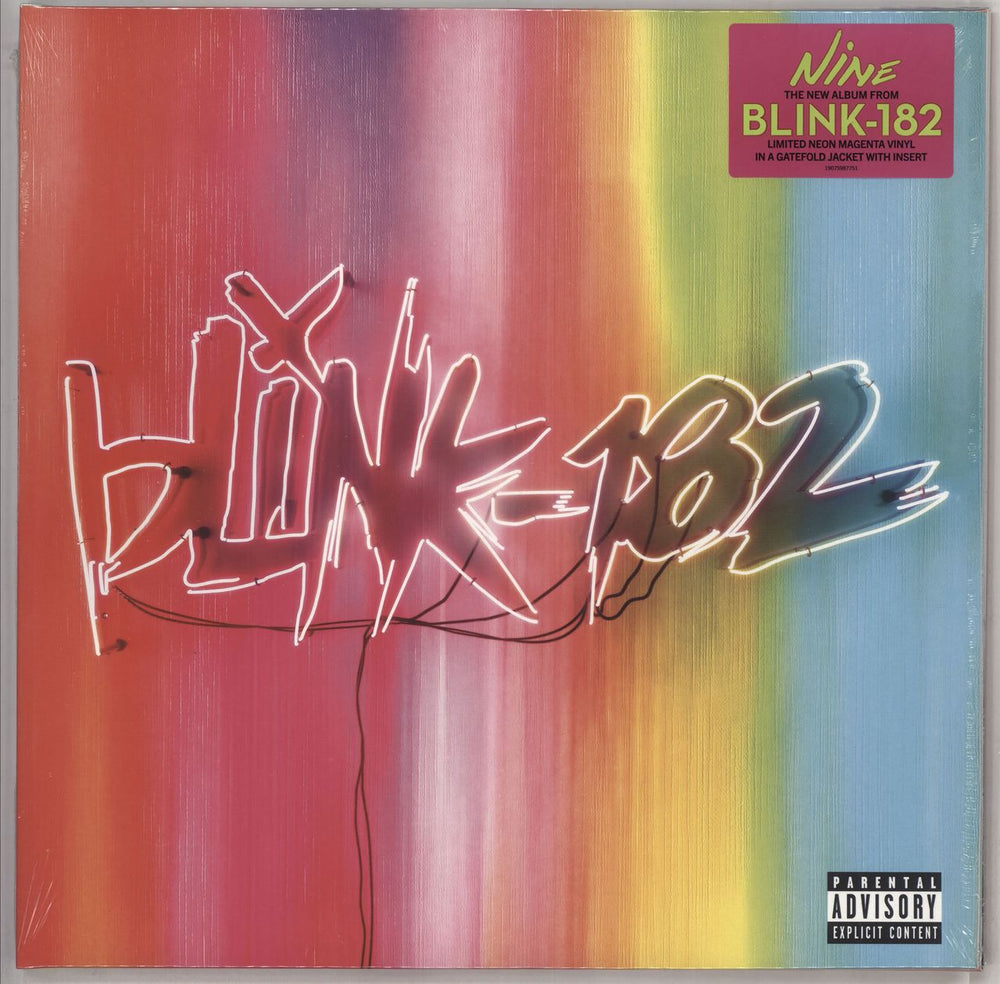 Blink 182 Nine - Neon Magenta Vinyl - Sealed UK vinyl LP album (LP record) 190759632314