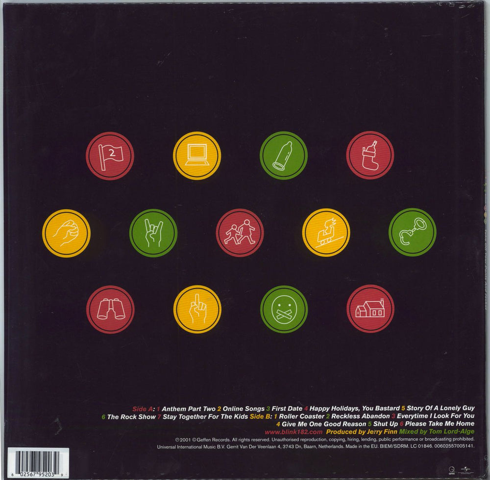 Blink 182 Take Off Your Pants And Jacket - 180gm Red Vinyl UK vinyl LP album (LP record) 602567952039