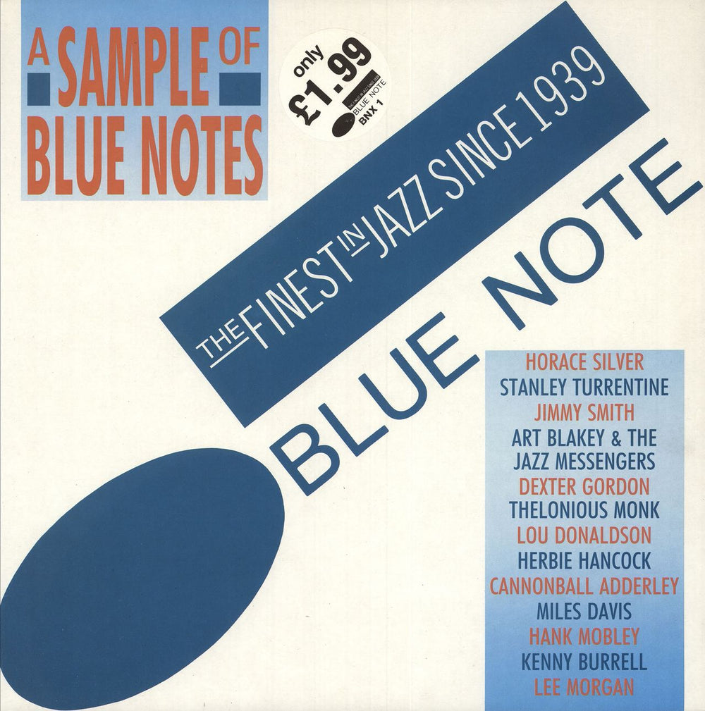 Blue Note A Sample Of Blue Notes - stickered sleeve UK vinyl LP album (LP record) BNX1