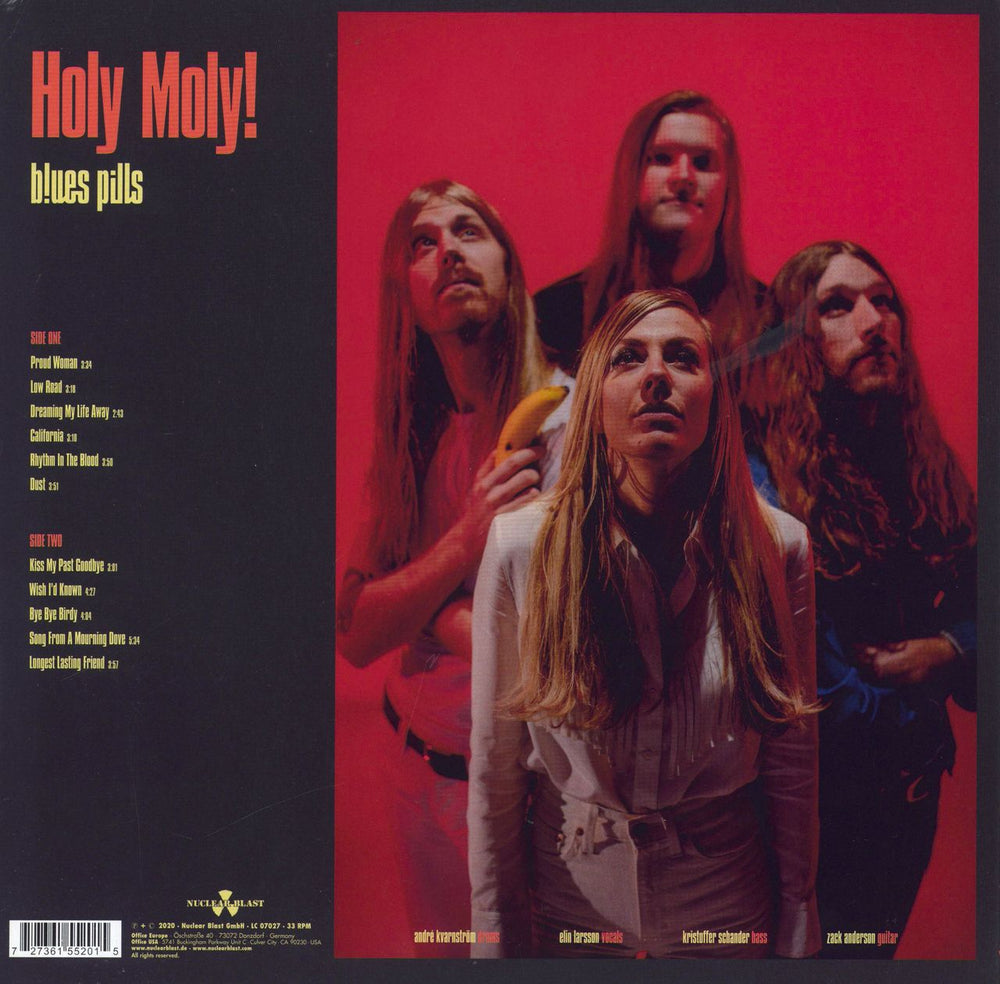 Blues Pills Holy Moly! - 180gram - Red & Gold German vinyl LP album (LP record) 727361552015