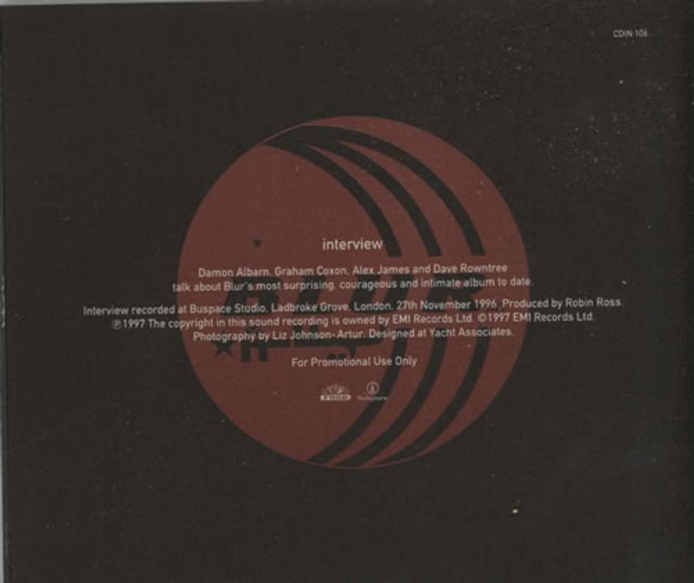 Blur Blurb UK Promo CD album (CDLP) BLRCDBL80500