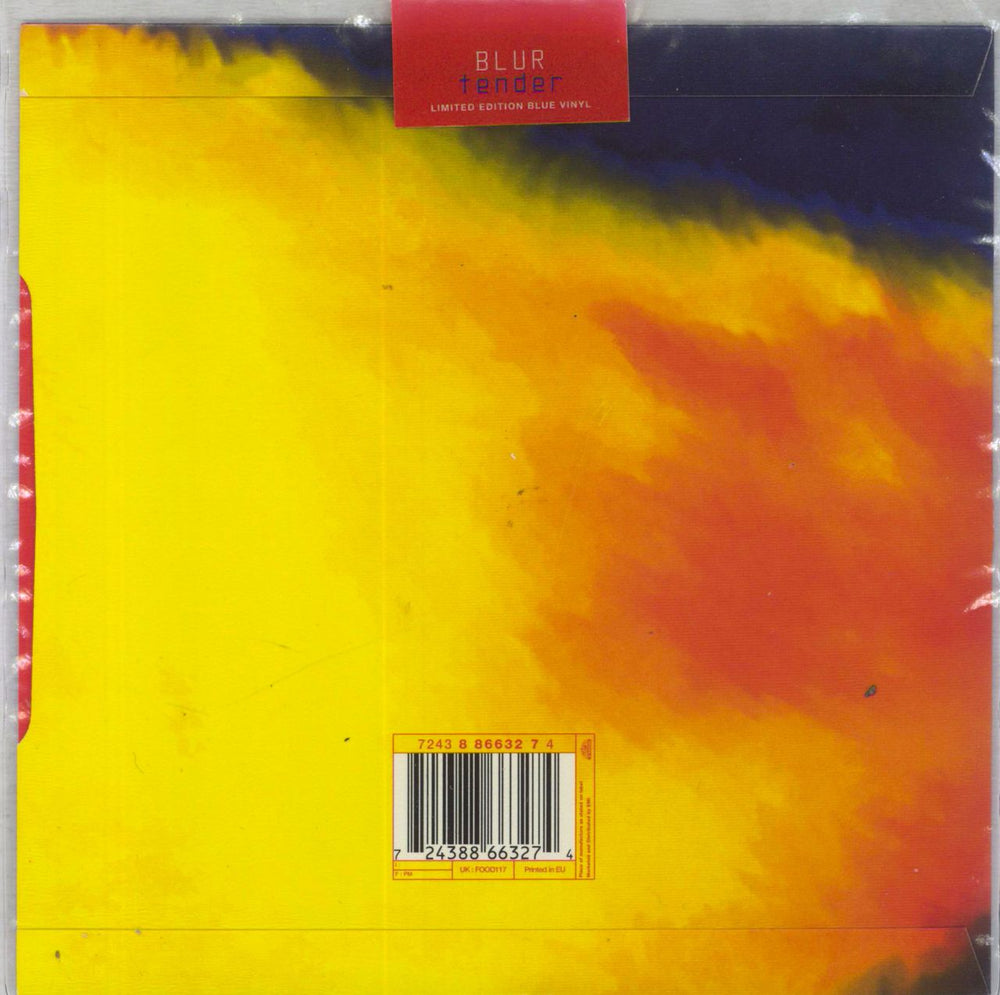 Blur Tender - Blue Vinyl + Sticker Sealed UK 7" vinyl single (7 inch record / 45) 724388663274