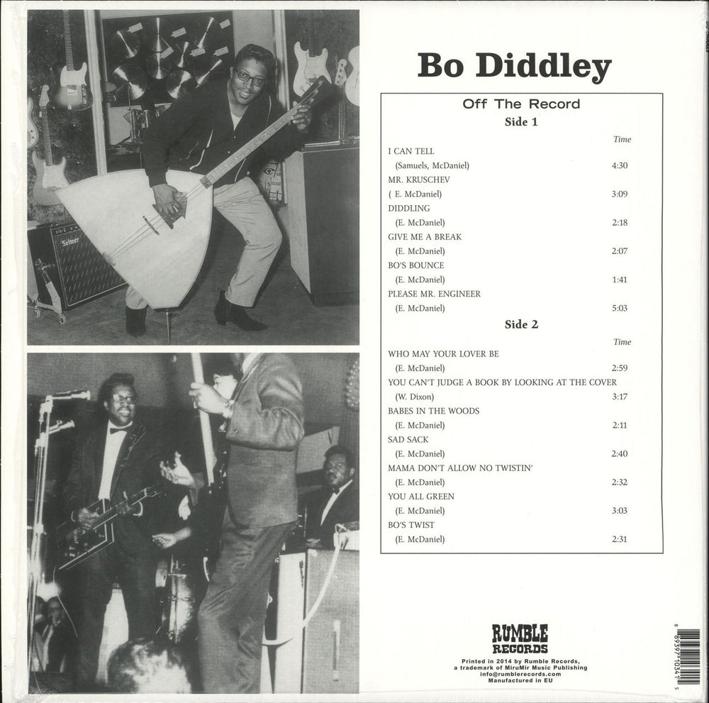 Bo Diddley Off The Record Italian vinyl LP album (LP record) 889397103415