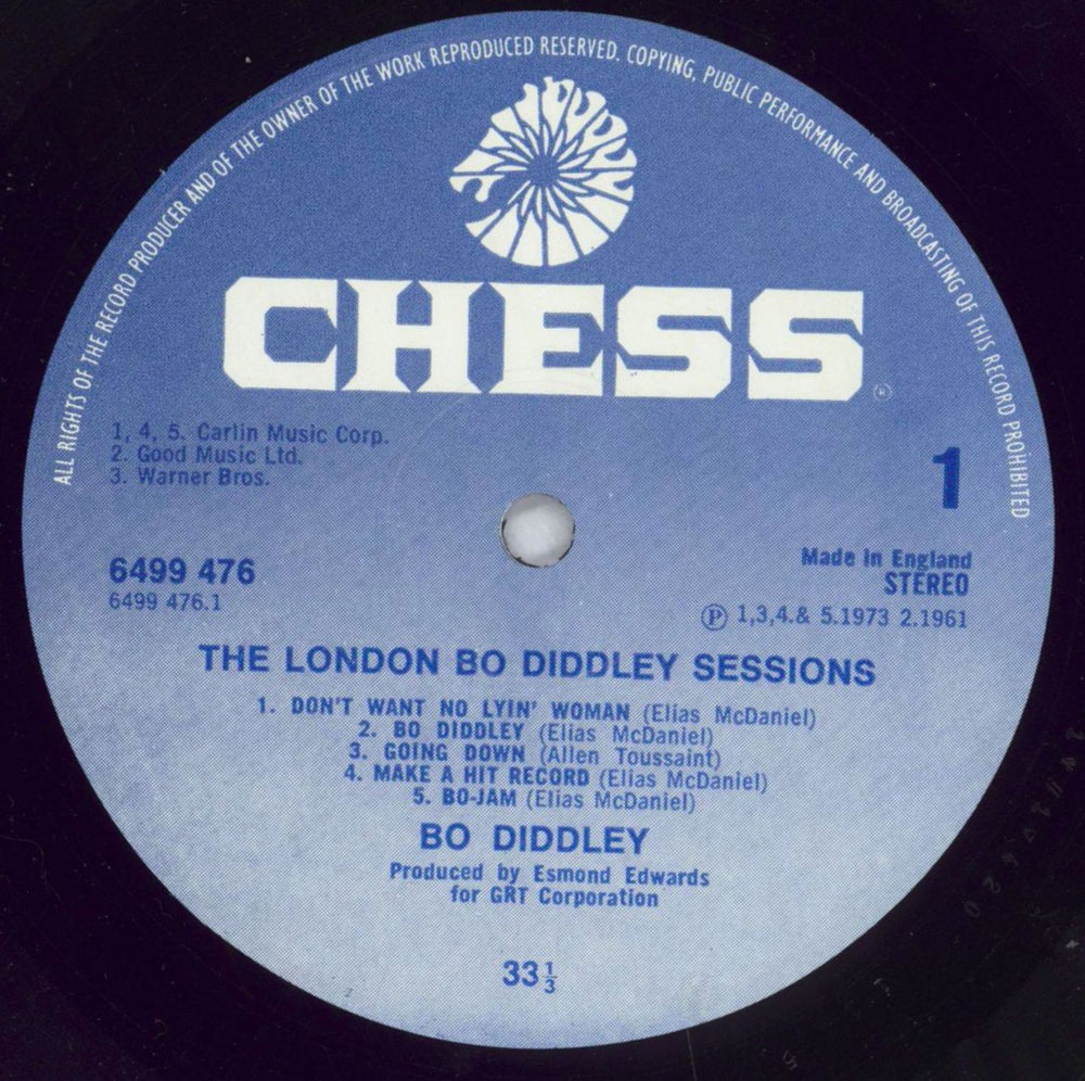 Bo Diddley The London Bo Diddley Sessions UK vinyl LP album (LP record) BODLPTH827598