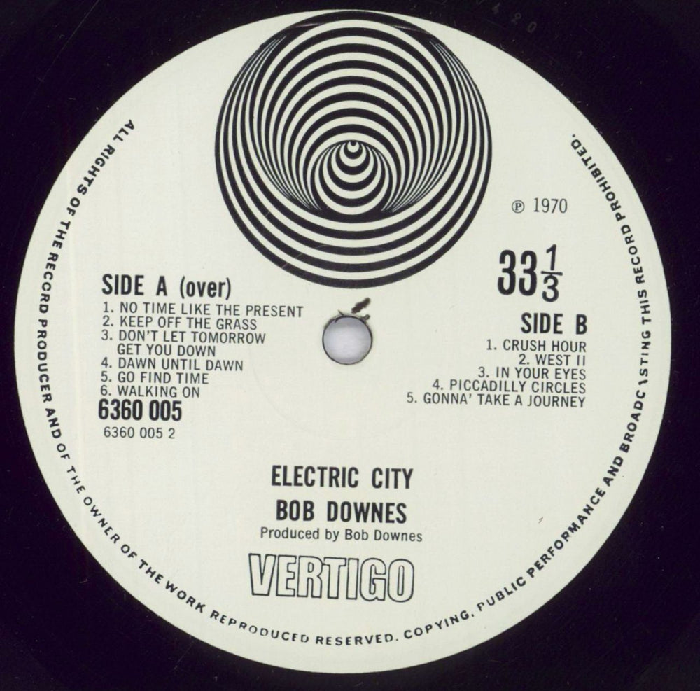 Bob Downes Electric City - EX UK vinyl LP album (LP record) BD0LPEL831998