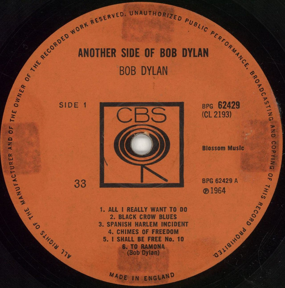 Bob Dylan Another Side Of Bob Dylan - 1st - F/B - EX UK vinyl LP album (LP record) DYLLPAN569545