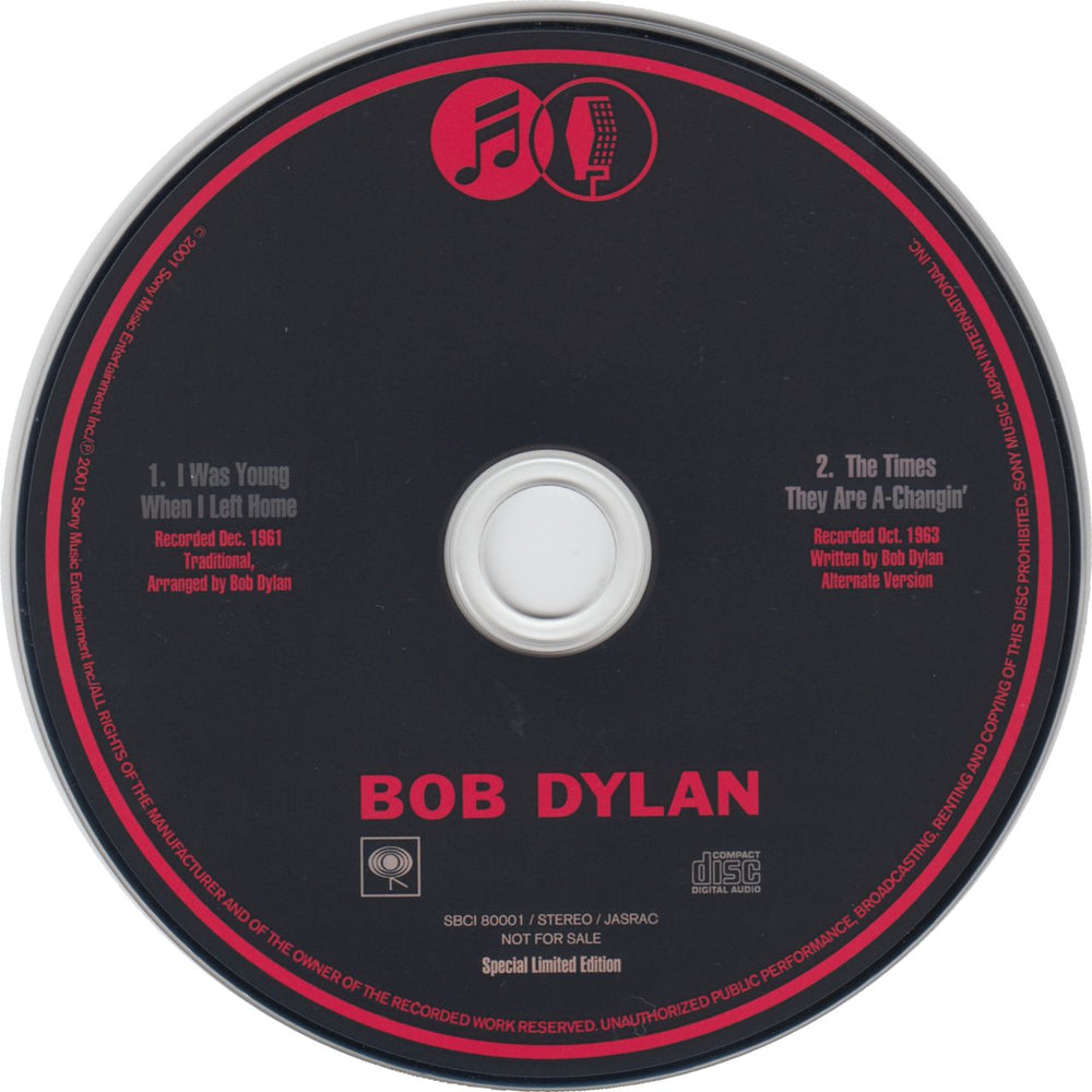 Bob Dylan Historical Recordings Japanese Promo CD single (CD5 / 5")