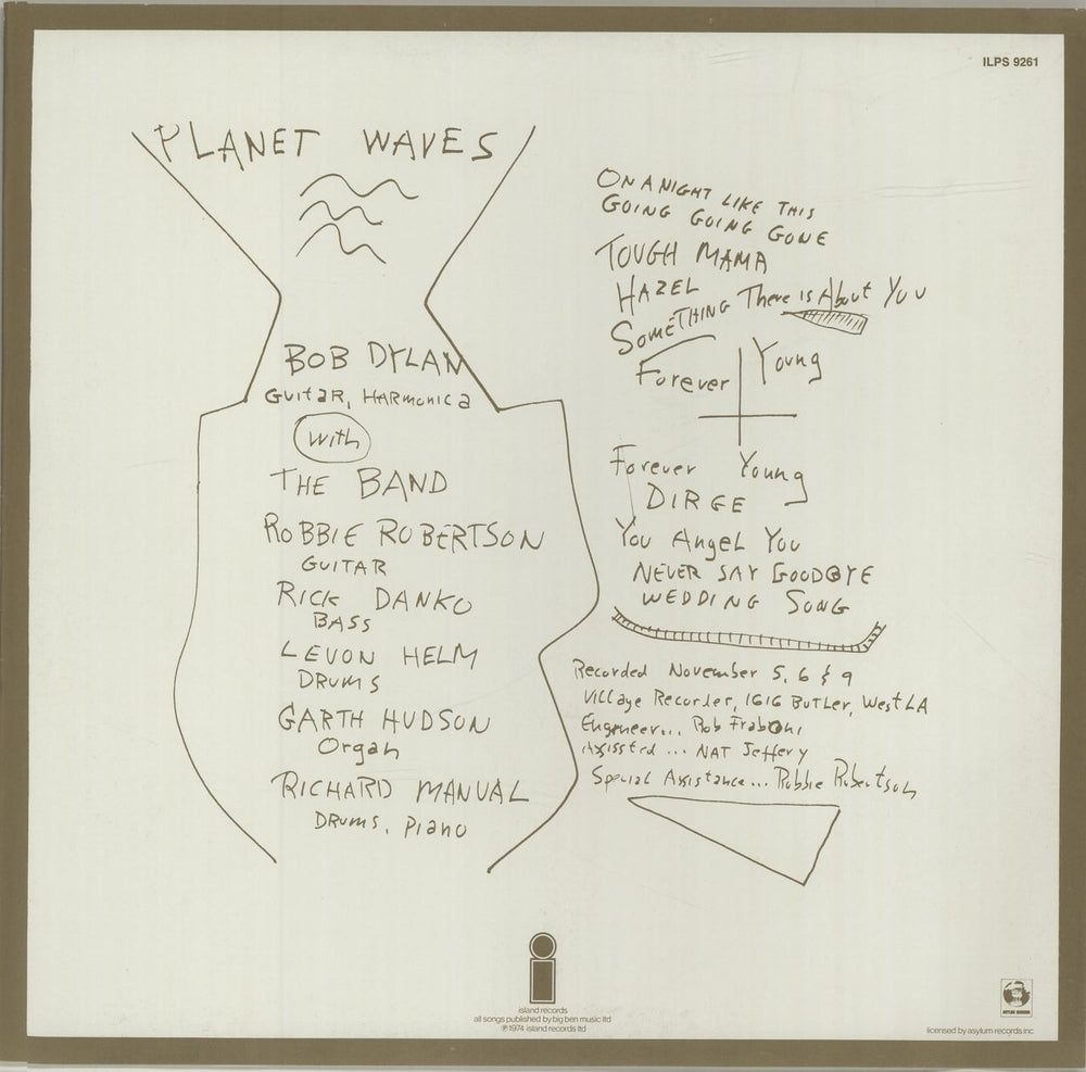 Bob Dylan Planet Waves - 1st + Insert Dutch vinyl LP album (LP record)