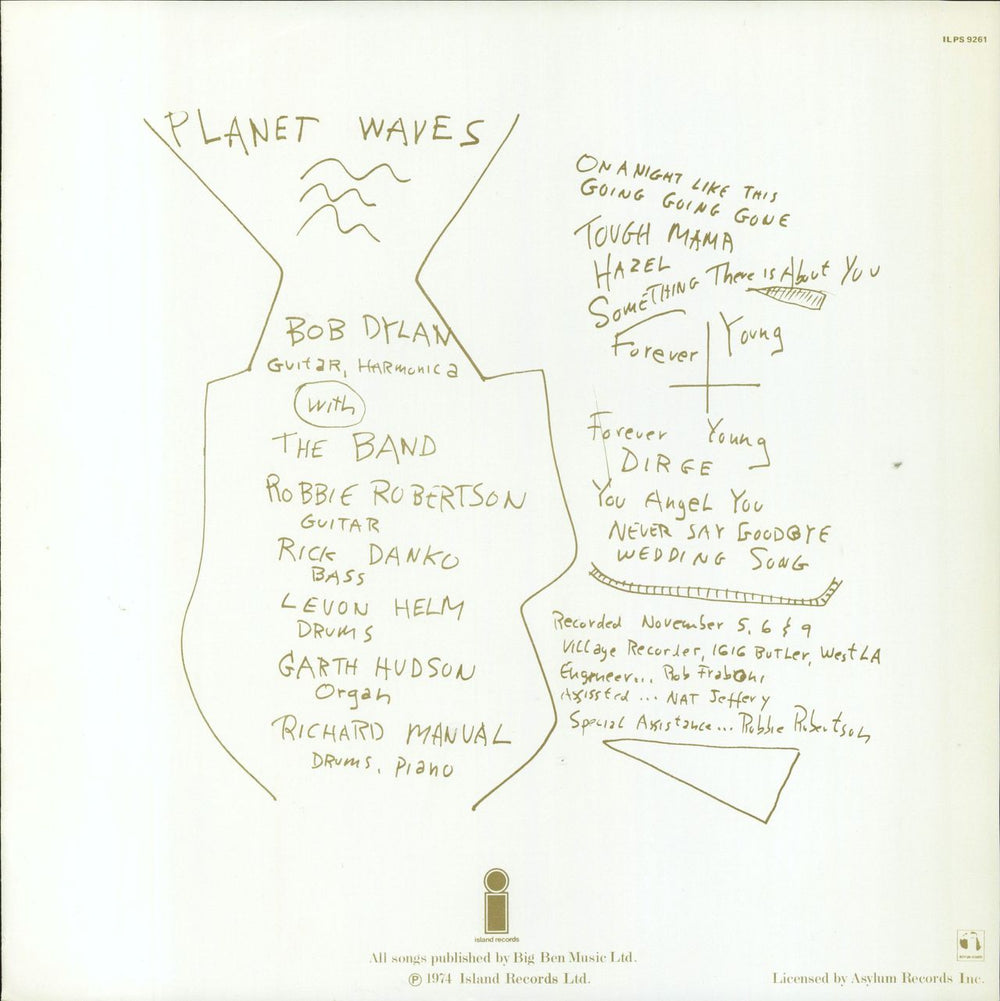 Bob Dylan Planet Waves - 1st + Insert UK vinyl LP album (LP record)