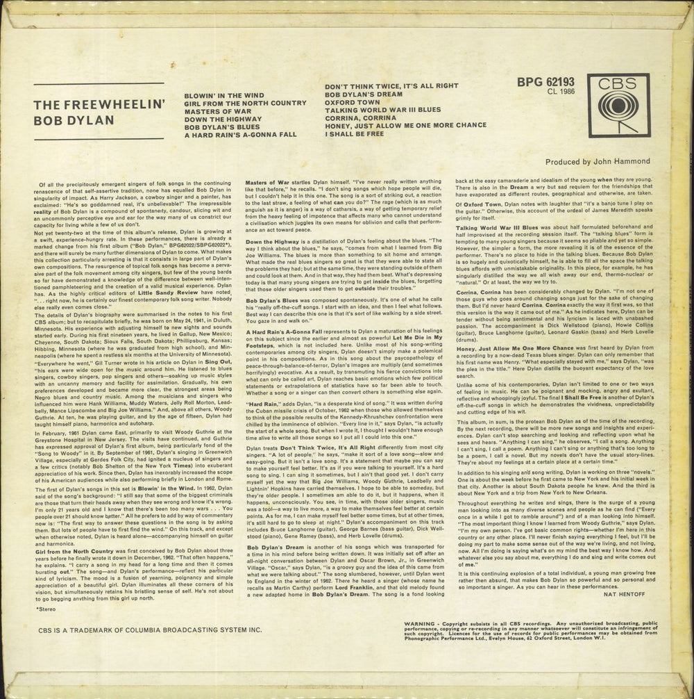 Bob Dylan The Freewheelin' Bob Dylan - 1st - Philips UK vinyl LP album (LP record)