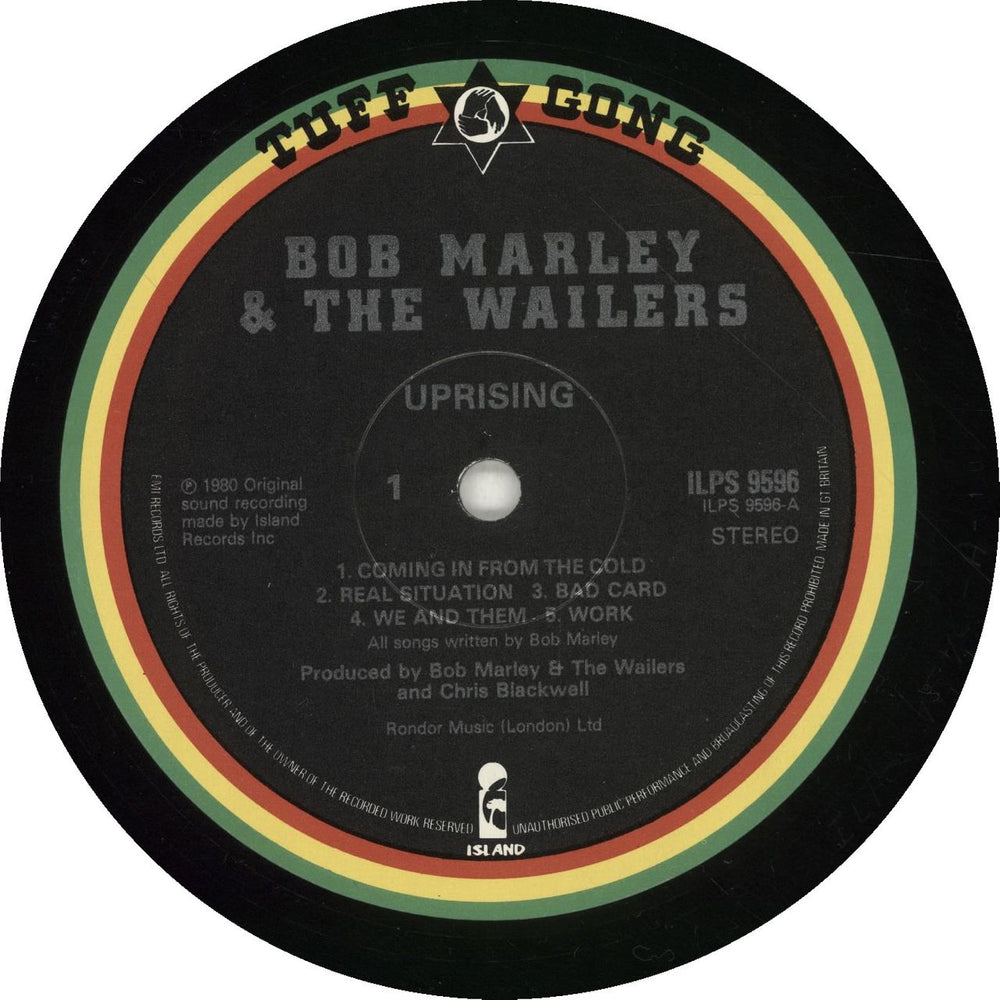 Bob Marley & The Wailers Uprising - EX UK Vinyl LP — RareVinyl.com