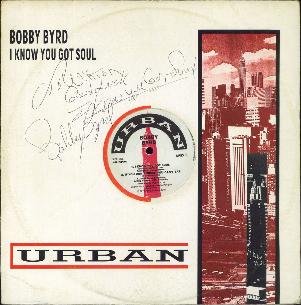 Bobby Byrd I Know You Got Soul UK 12" vinyl single (12 inch record / Maxi-single) URBX8