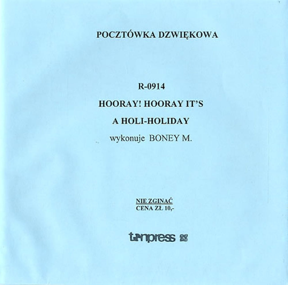 Boney M Hooray! Hooray It's A Holi-Holiday Polish 7" vinyl single (7 inch record / 45) R-0914